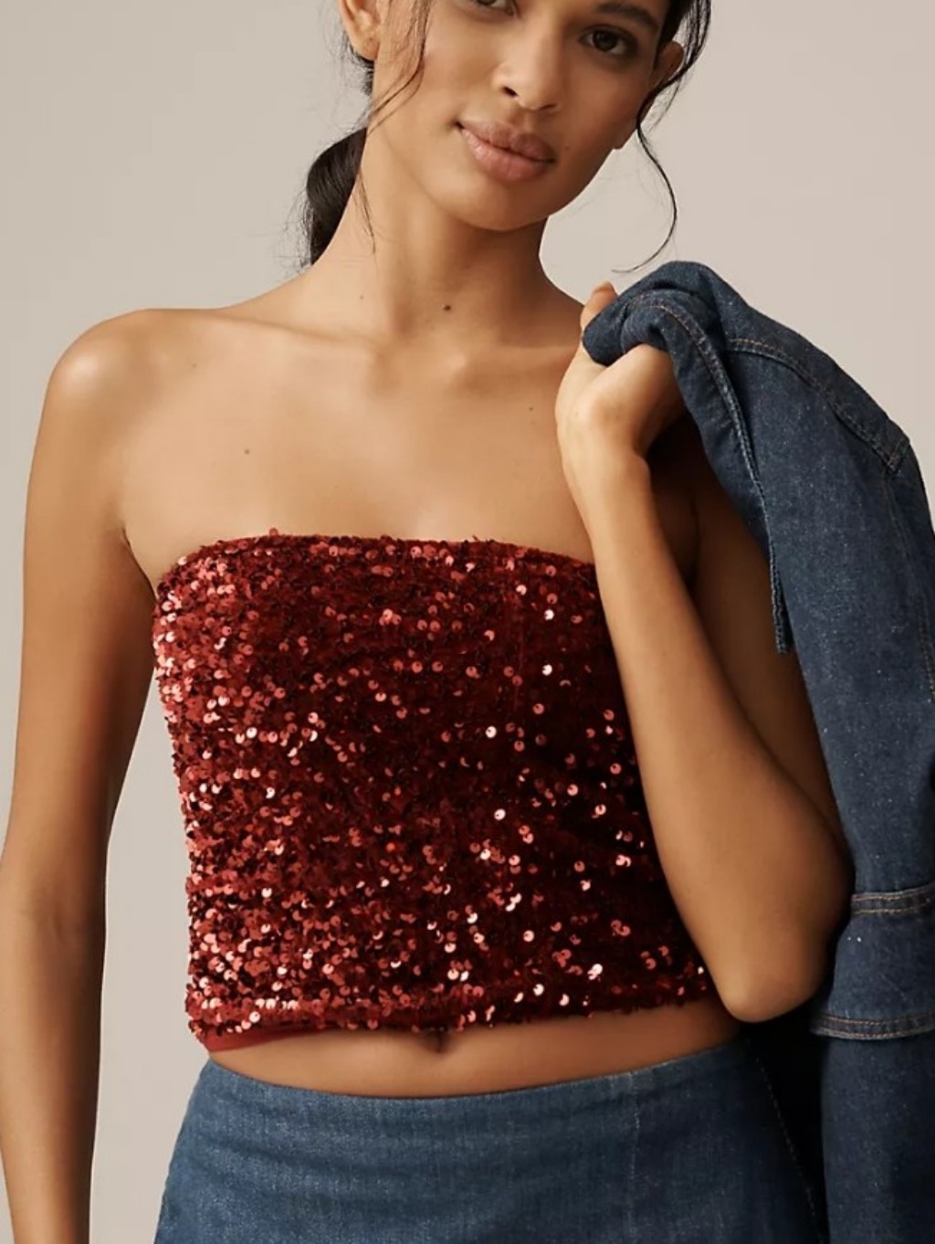 Nwt By Anthropologie Sequin Tube Top